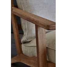Coila Solid Oak & Linen Leisure Armchair